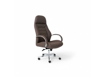 Imbottitura in finta pelle per sedie da ufficio moderne, sedie per computer, mobili marroni.