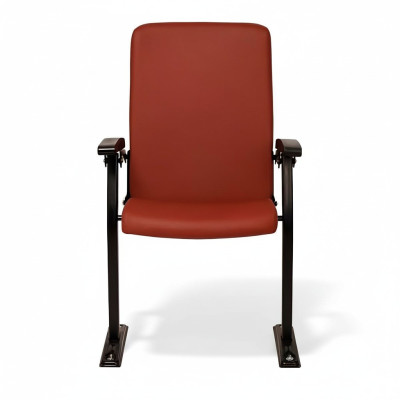 Poltrona Divano 1 posto per teatro Design di lusso Rosso Poltrona stile Art Deco Tessuto Nuovo