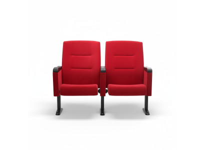 Sedia Art Deco Sedia Divano 1 posto per il design del teatro di lusso Rosso Tessile Nuovo