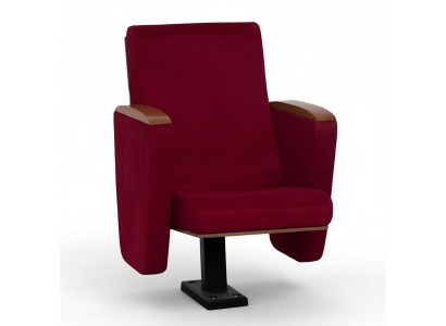 Poltrona Art Deco Poltrona Divano Design Teatrale di Lusso Rosso Tessile Nuovo