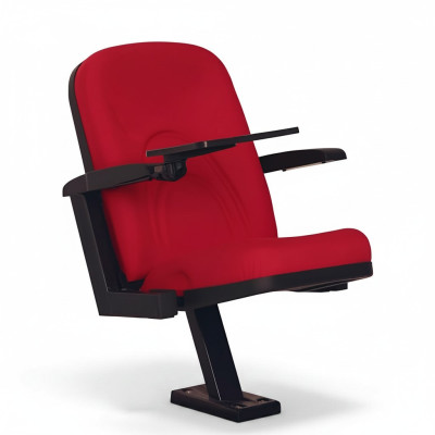 Sedia imbottita rossa, design moderno monoposto, poltrona da cinema di lusso contemporanea per teatro.