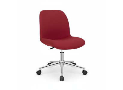 Sedia per ufficio rossa, sedia di lusso, sedia da ufficio da capo, nuova, tessuto, sedia da design, arredamento.