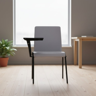 Poltrona moderna di alta qualità design elegante in grigio, sedia da ufficio nuova.