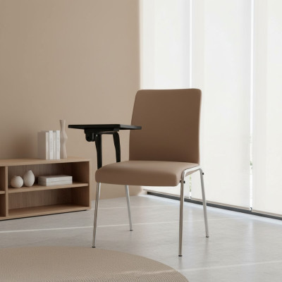 Sedia beige elegante Sedia moderna di alta qualità, design poltrona da ufficio nuova