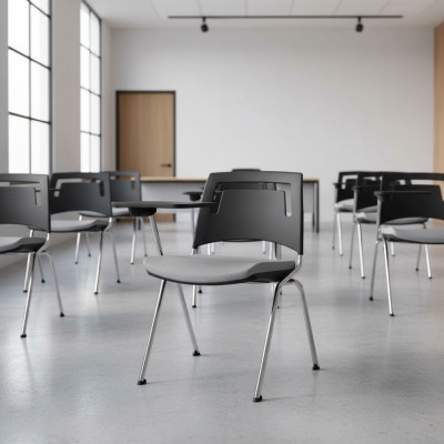 Sedia grigia elegante Sedia moderna Design di alta qualità Sedia da ufficio Nuova