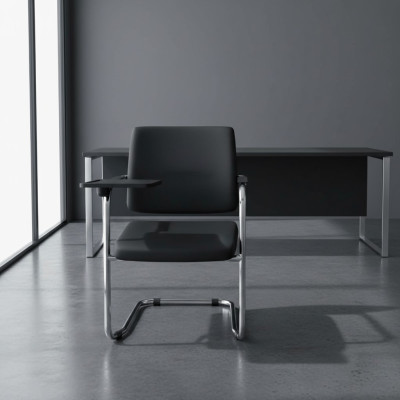 Elegante sedia nera, sedia moderna di alta qualità, sedia da ufficio di design nuova