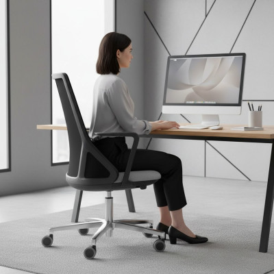 Lussuose sedie da ufficio nere moderne, sedie imbottite, design di mobili per sedie