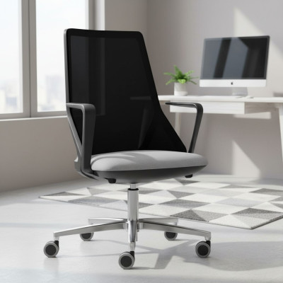 Lussuose sedie da ufficio nere moderne, sedie imbottite, design di mobili per sedie
