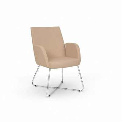 Sedia design sedia con schienale imbottita sedie in tessuto di lusso beige sedia da ufficio