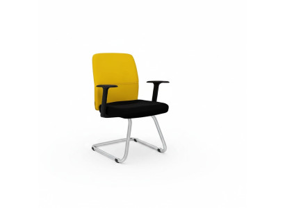 Moderni sedie imbottite di lusso gialle, mobili da designer in tessuto, poltrona nuova.