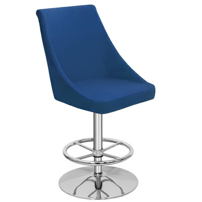 Moderna Sedia di alta qualità Blu Sgabello da bar Tessuto di design Mobili di lusso nuovi