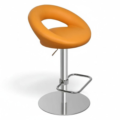 Sgabello da bar Sedia alta Arancione Tessuto Design Sgabelli da bar Sgabello Sedie Nuovo