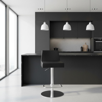 Sgabello da bar, sgabello da bar nero, design, sedie da bar di alta qualità, nuove.