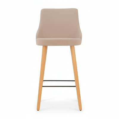 Sgabello da bar moderno in legno, design per sgabelli da sala da pranzo beige, nuovo.