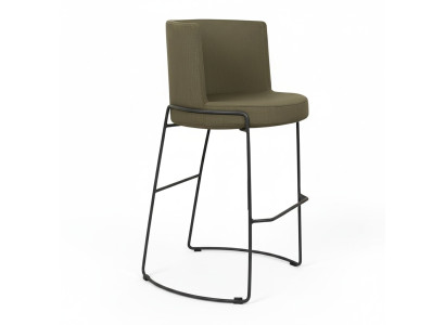 Sgabello da bar moderno design tessuto sedia da pranzo sgabello bar verde nuovo