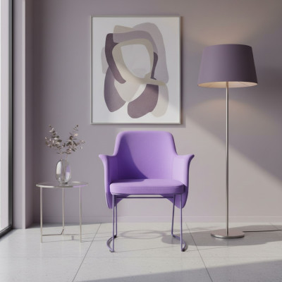 Sedia da pranzo sedia sedia da cucina poltrona luogo sedile tessuto moderno legno viola La sedia da pranzo è una sedia da cucina con un sedile in tessuto moderno in legno viola.
