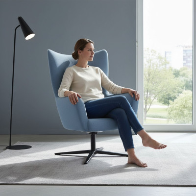 Poltrona blu poltrona poltrona designer monoposto moderna poltrona da cocktail