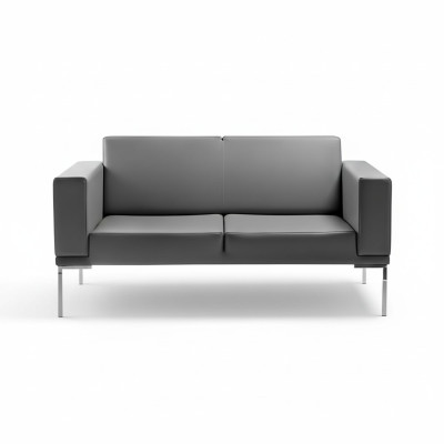 Stile grigio da ufficio divano a due posti in ecopelle design 2 posti.