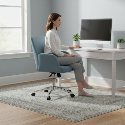 Sedia da ufficio blu Sedia da scrivania di design Poltrona girevole di lusso Poltrona da ufficio nuova