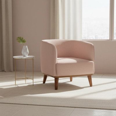 Sedia beige imbottita per soggiorno monoposto poltrona da designer lounge relax  Sedia beige imbottita per soggiorno monoposto poltrona da designer lounge relax