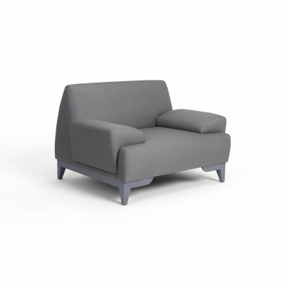 Sedia da designer grigia Moderno soggiorno Poltrona relax imbottita monoposto
