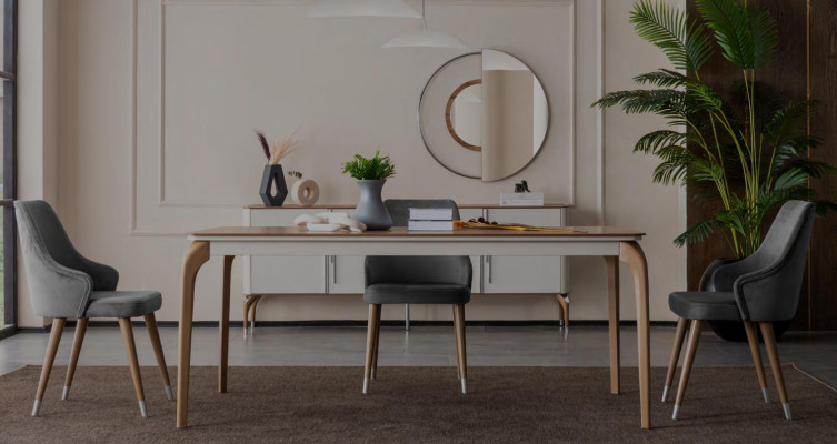 Mobile da sala da pranzo con specchio, moderno, nuovo, lussuoso, design in legno