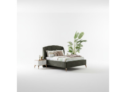 Letto Grigio Letti matrimoniali Moderni Struttura del letto di lusso in legno Design nuovo