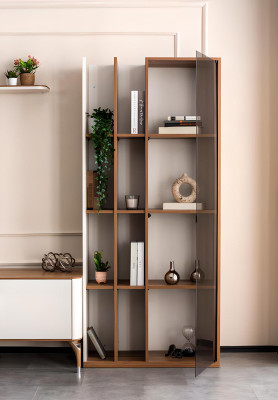 Mobile soggiorno parete attrezzata porta TV scaffale design di lusso set 4 pezzi moderno mobili nuovo