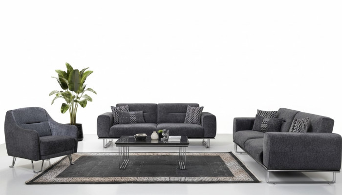 Sofà 3+3+1 posti salotto completo Set di divani moderni Set tavolino