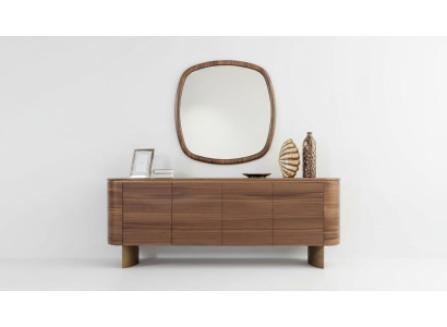 Mobile moderno marrone 4 ante credenza design specchio