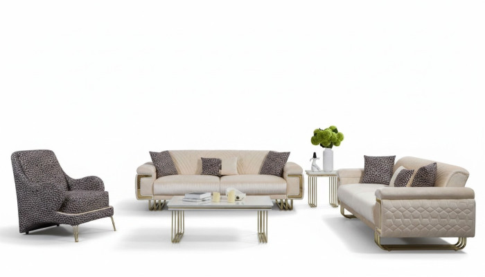 Soggiorno di design Set di lusso Tre posti Tavolino Tavolino da salotto