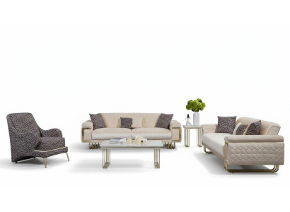 Soggiorno di design Set di lusso Tre posti Tavolino Tavolino da salotto