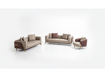 Set di divani di lusso divano set di divani divani 4 3 1 posti in tessuto moderno Tavolino