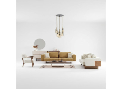Set di lussuoso divano divano set divani 4 3 1 posti tessuto 3 pezzi moderno