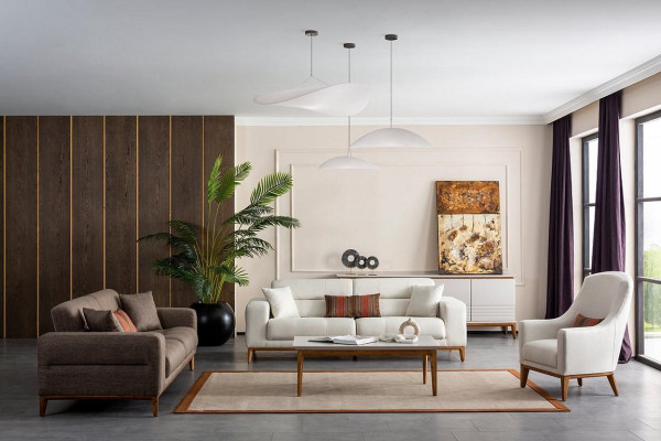 Set di divani divano di lusso 2 divani a 3 posti moderni 1 poltrona 3 pezzi moderni
