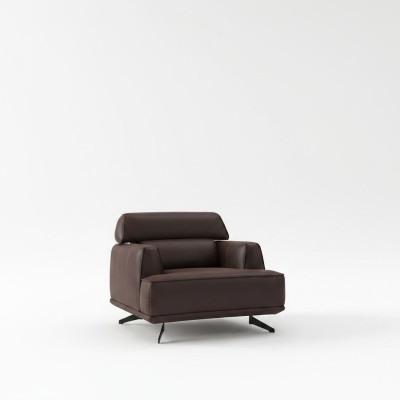 Designer Sedia marrone Imbottita Poltrone Lounge Monoposto Mobili da soggiorno