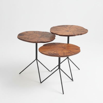 Tavolino 3x Design Tavolo da soggiorno Moderno Mobili di lusso Set di 3 tavoli