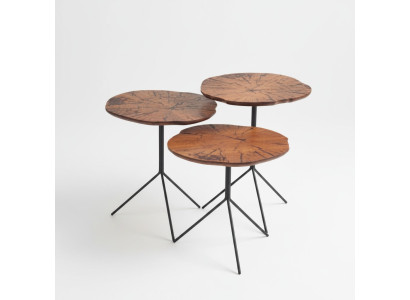 Tavolino 3x Design Tavolo da soggiorno Moderno Mobili di lusso Set di 3 tavoli