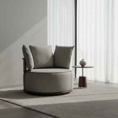 Design divano moderno poltrona poltrona di lusso in tessuto lounge imbottito nuovo
