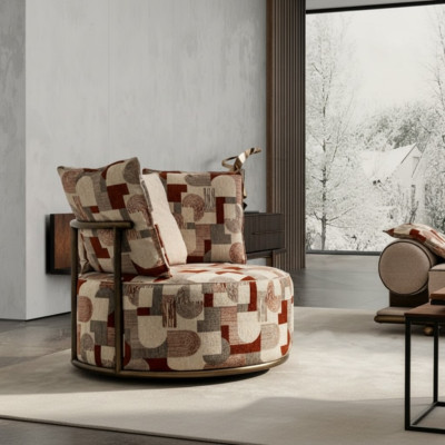 Moderno poltrona multifunzionale design divano posti a sedere lusso relax tessuto lounge imbottito