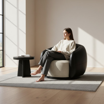 Design moderno poltrona Divano Divano Sedile di lusso Tessuto Lounge Imbottito Nuovo