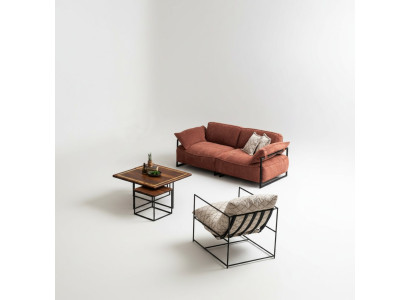 Divano da soggiorno rosa in tessuto a 3 posti mobili di lusso design seduta lounge nuovo.