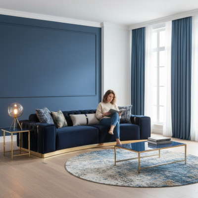 Lussuosi 2 divani Chesterfield Mobili di lusso Design di poltrone a 4 posti