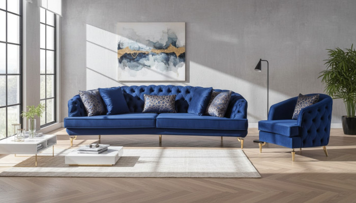Set divano Chesterfield esclusivo del designer quattro posti di lusso 1 posto vitta 2 pezzi  Traduzione in italiano: Set divano Chesterfield esclusivo del designer con quattro posti di lusso 1 tavolino 2 pezzi