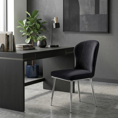 Gruppo Set 4x Sedia Sedia Design Tessuto Imbottito Sedie Sala da pranzo Tessile