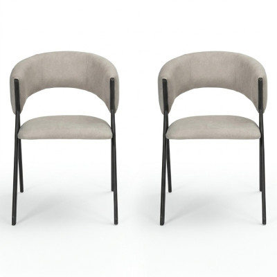 Sala da pranzo di lusso stile design moderno 2 sedie imbottite nuovo arredamento