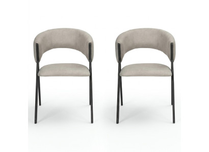 Sala da pranzo di lusso stile design moderno 2 sedie imbottite nuovo arredamento