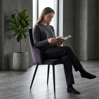 Schwarzer Designer 2x Sedie Sala da Pranzo di Lusso Monoposto Arredamento Moderno