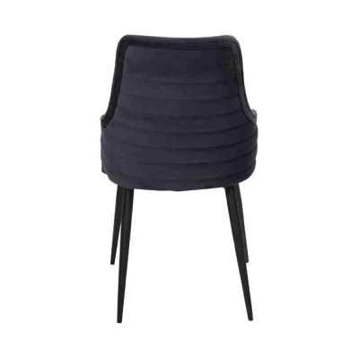 Moderno set di 4 sedie nere da designer di lusso per sala da pranzo.