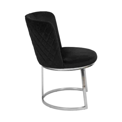 Designer neri 4 sedie con piedi in acciaio inossidabile Moderne sedie da pranzo